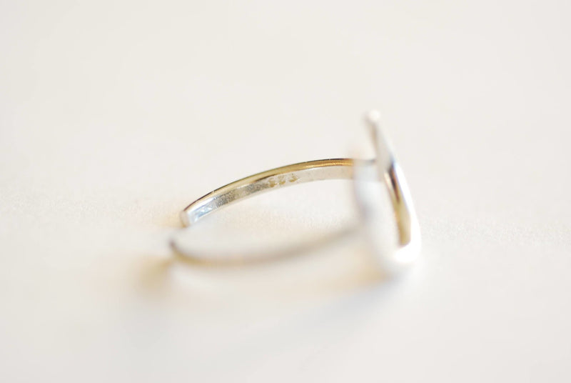 Crescent Moon Ring, Dainty Moon Ring, Adjustable Ring, Minimalist