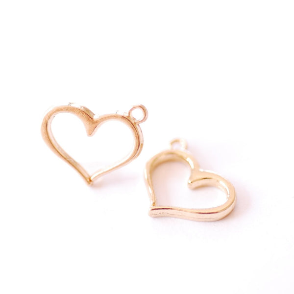 Harper Enamel Heart Charm | Gold Metal | Cute Statement Earrings for Women & Girls | Pierced, Stud, Dangle, Cool | Puravida