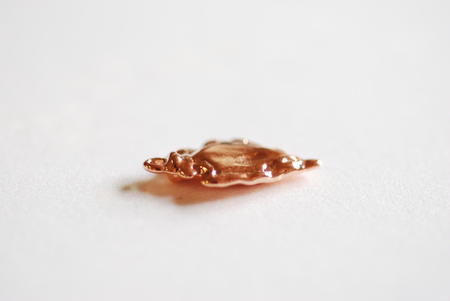 Pink Rose Gold Arrowhead Charm- 22k gold over 925 sterling silver arrow charm, vermeil gold arrow charm, arrow, silver arrow, arrowhead, 80 - HarperCrown