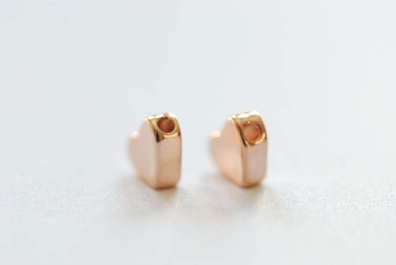 Wholesale Charms - Pink Rose Gold Vermeil Heart Beads Charm- 18k gold over  Sterling Silver, Heart Bead Drilled Side to Side, Pink Rose Gold Heart beads  104 – HarperCrown