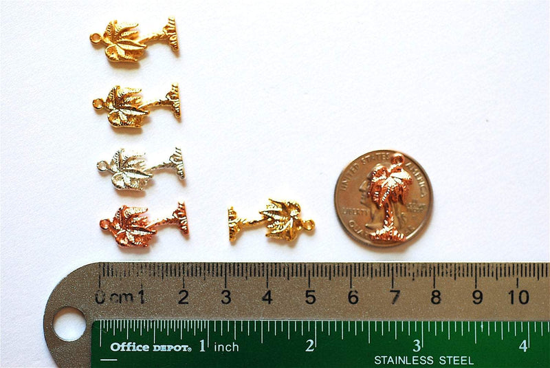 14k Gold Charms, Gold Charms, Gold Star, Crescent Moon, Shell, Sun, Bird,  Pineapple, 14k Gold Stamping 