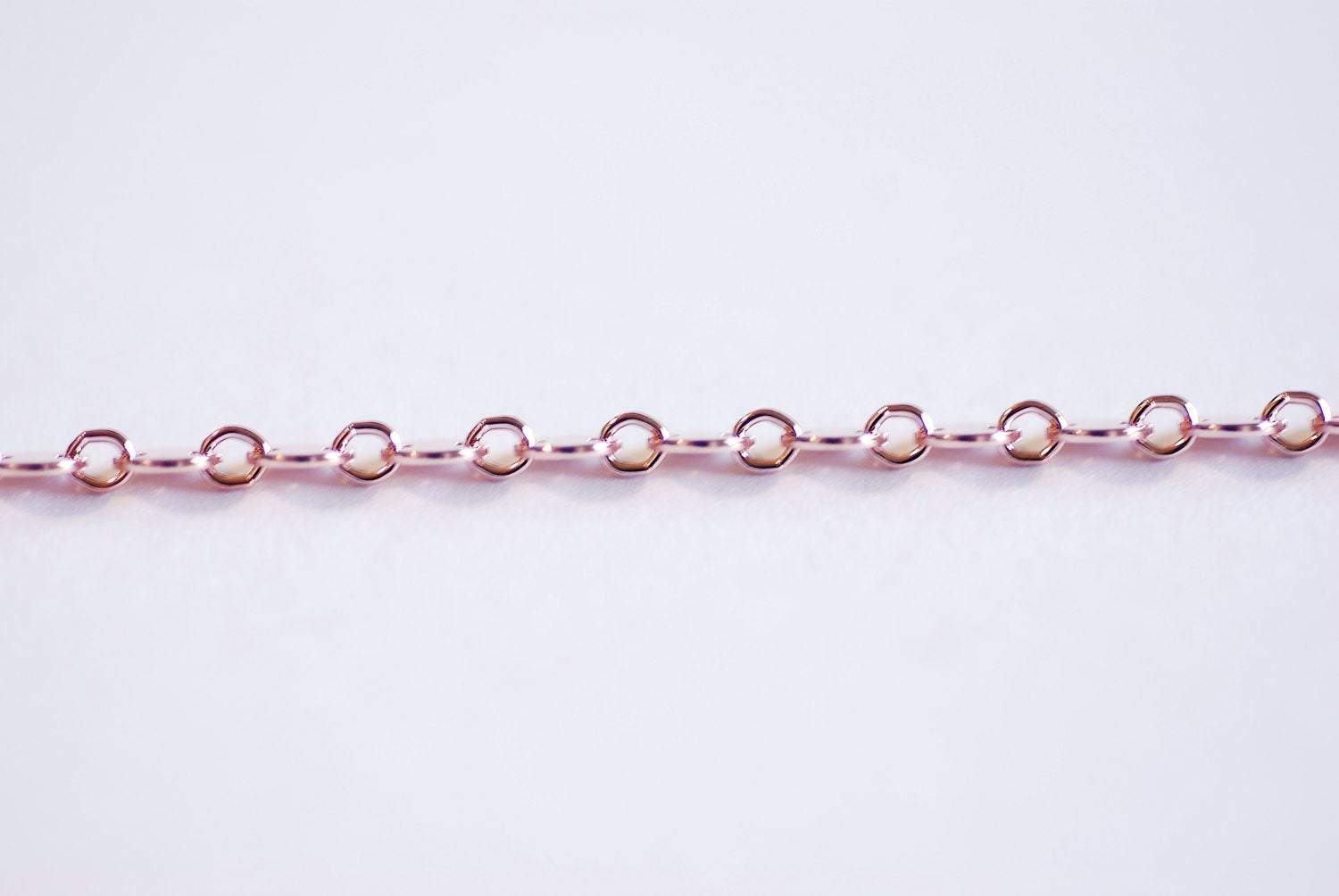 Rose Gold 4mm Sequin Disc Chain- Rose Gold plated Round Disc Circle Chain, Chain by foot, Wholesale BULK DIY Jewelry Findings 1/20 14kt GF - HarperCrown