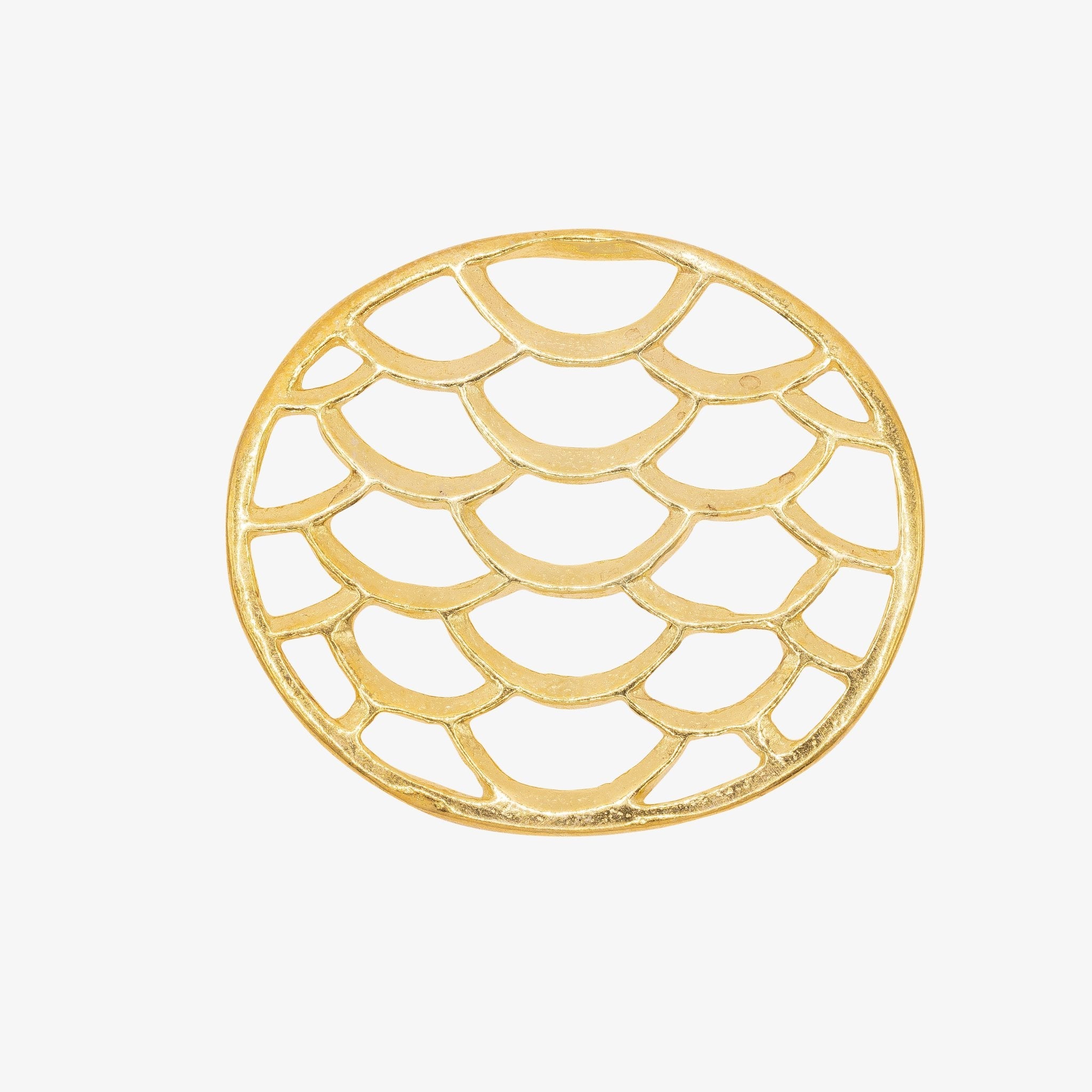 Round Filigree Charm 14K Gold - HarperCrown