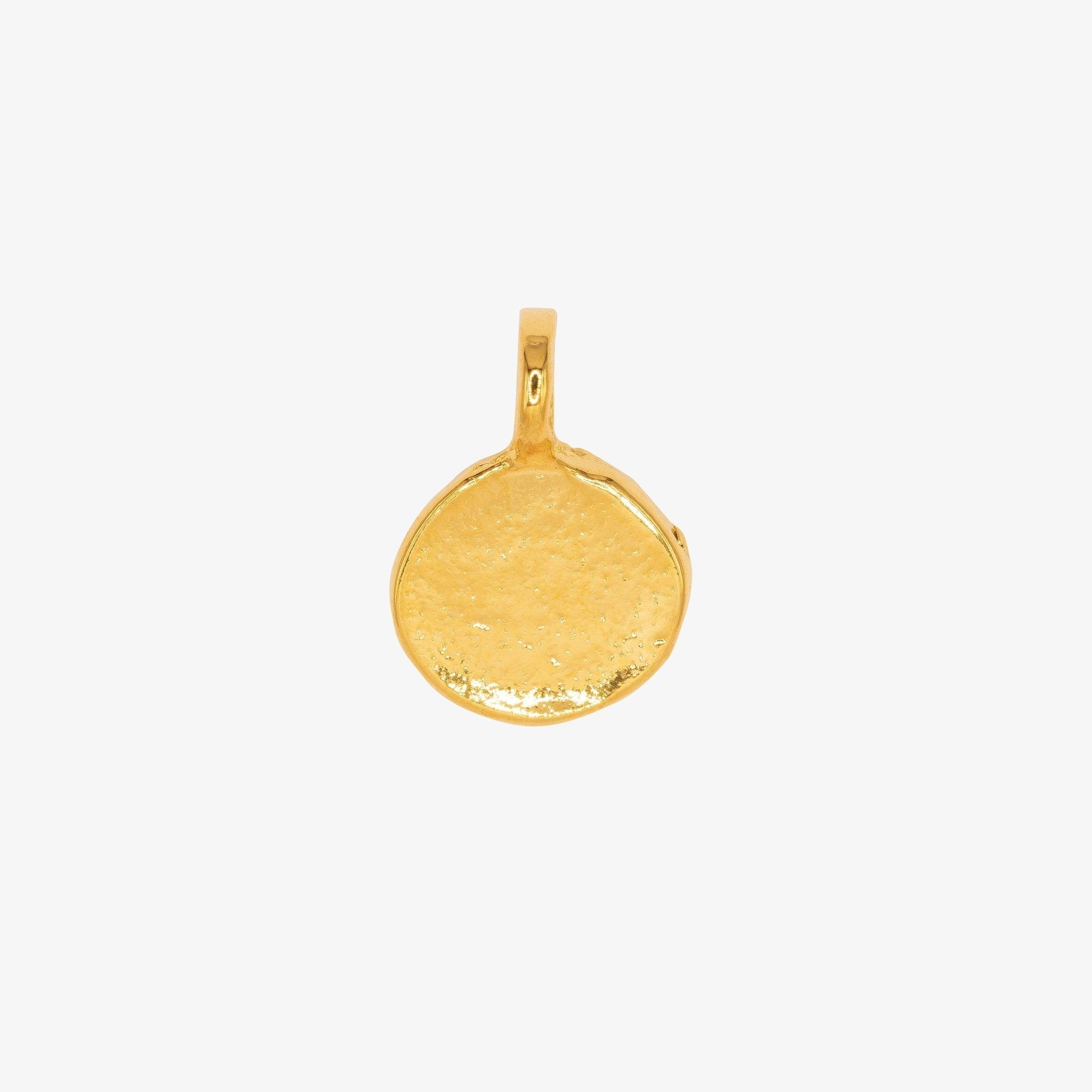 Round Stamping Charm 14K Gold - HarperCrown