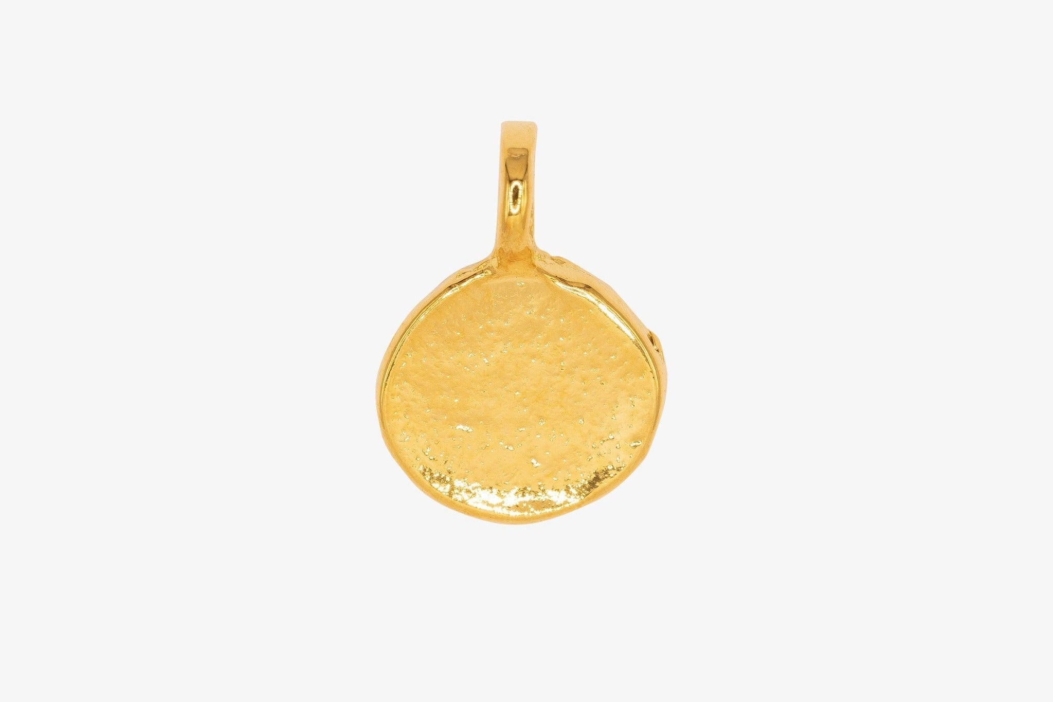 Round Stamping Charm Wholesale 14K Gold, Solid 14K Gold, G162 - HarperCrown