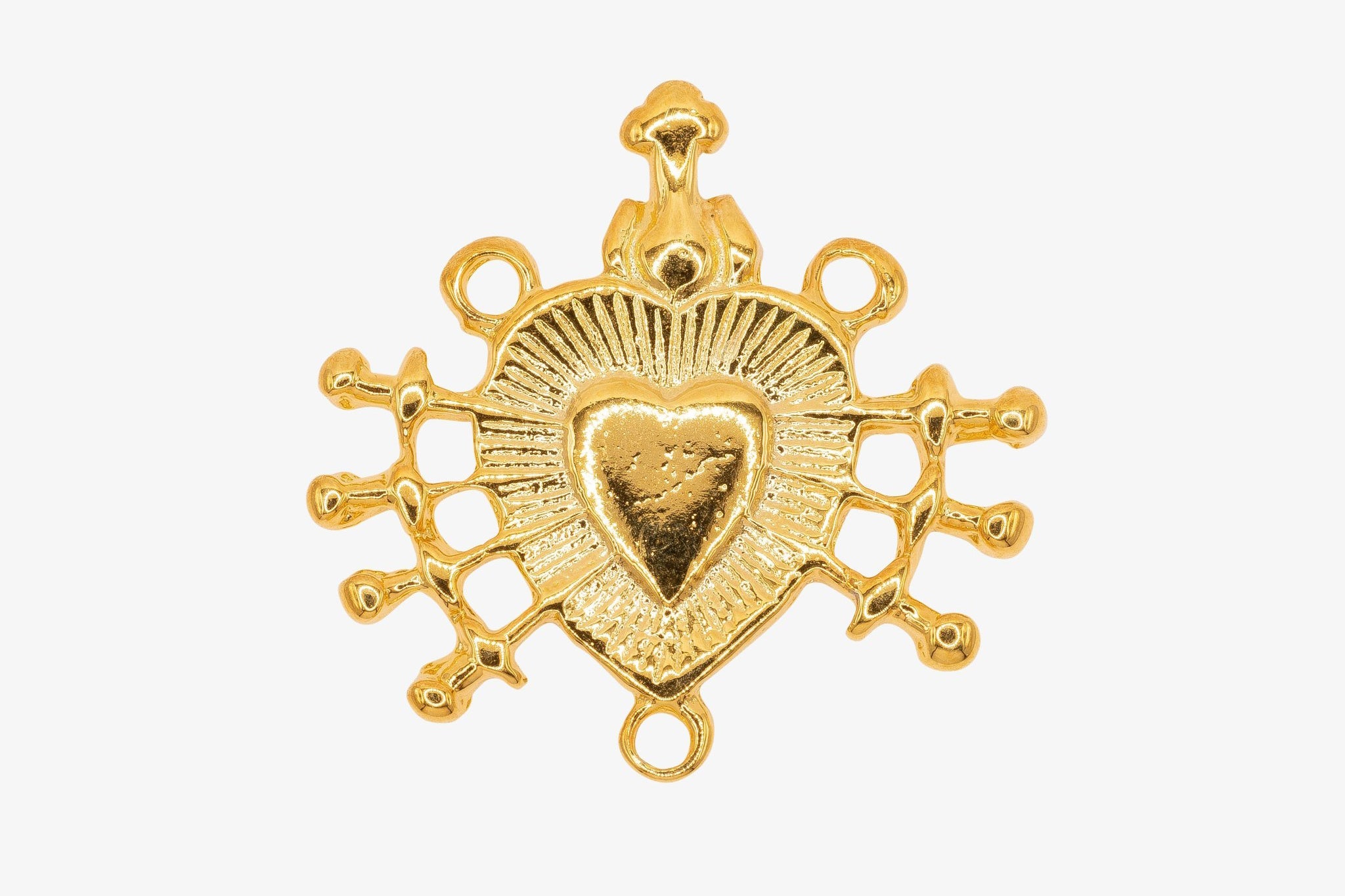 Sacred Heart Charm Wholesale 14K Gold, Solid 14K Gold, G214 - HarperCrown