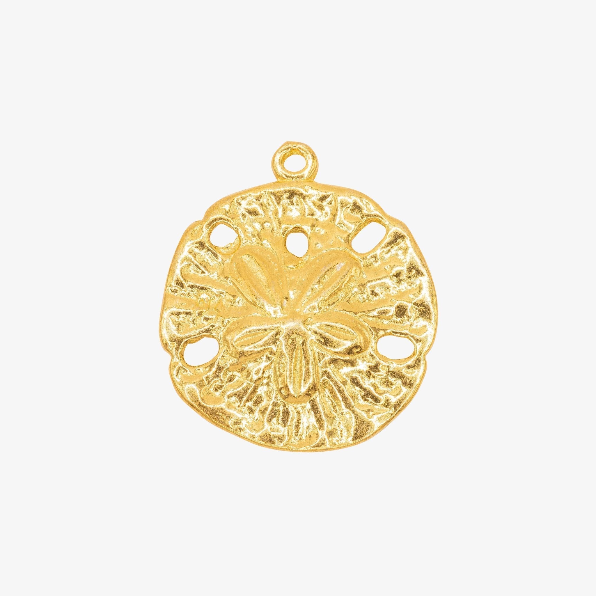 Sand Dollar Charm 14K Gold - HarperCrown