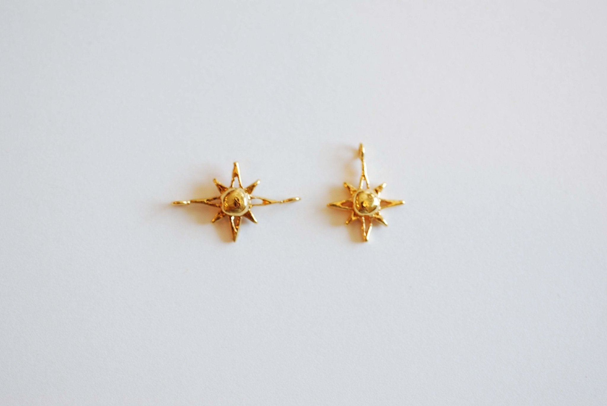 Shiny Vermeil Gold North Star Polaris Charm - 22k Gold plated over 925 Sterling Silver, , astronomy, astrology, Sun, twinkle little star,441 - HarperCrown