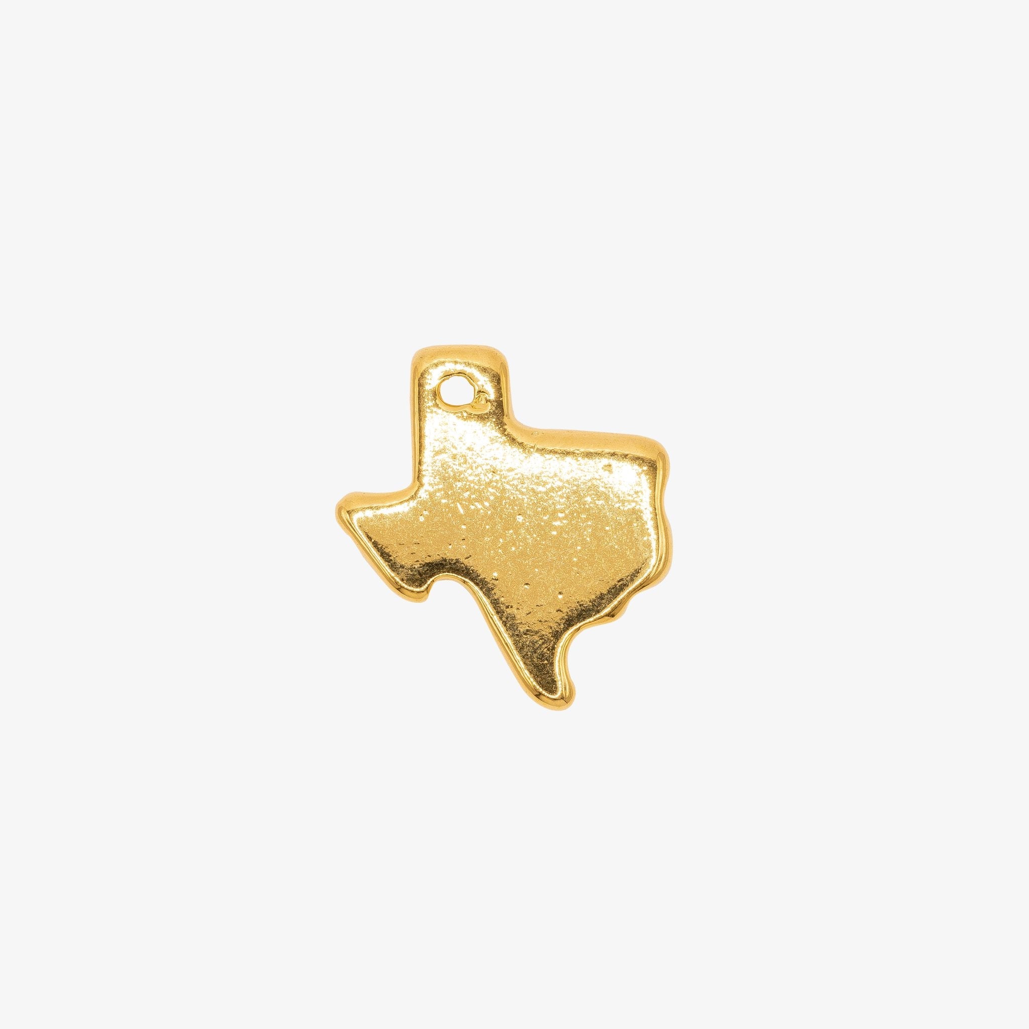 14k Yellow Gold State of outlet Texas Gold Charm, Lone Star State, TEXAS Charm