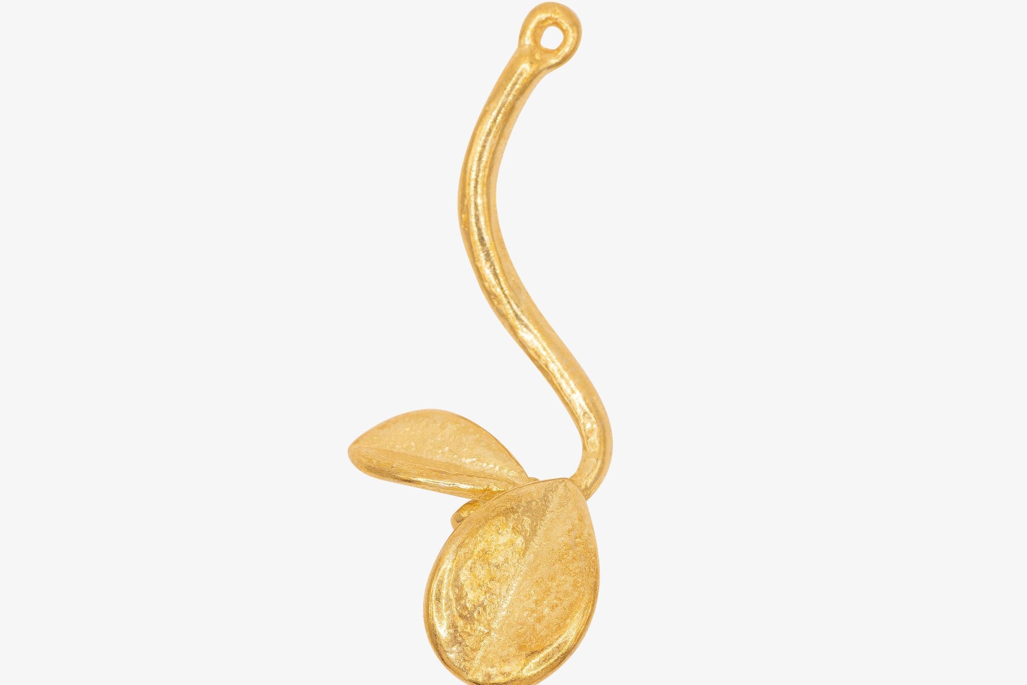 Sprout Leaf Wholesale Charm 14K Gold, Solid 14K Gold, G196 - HarperCrown