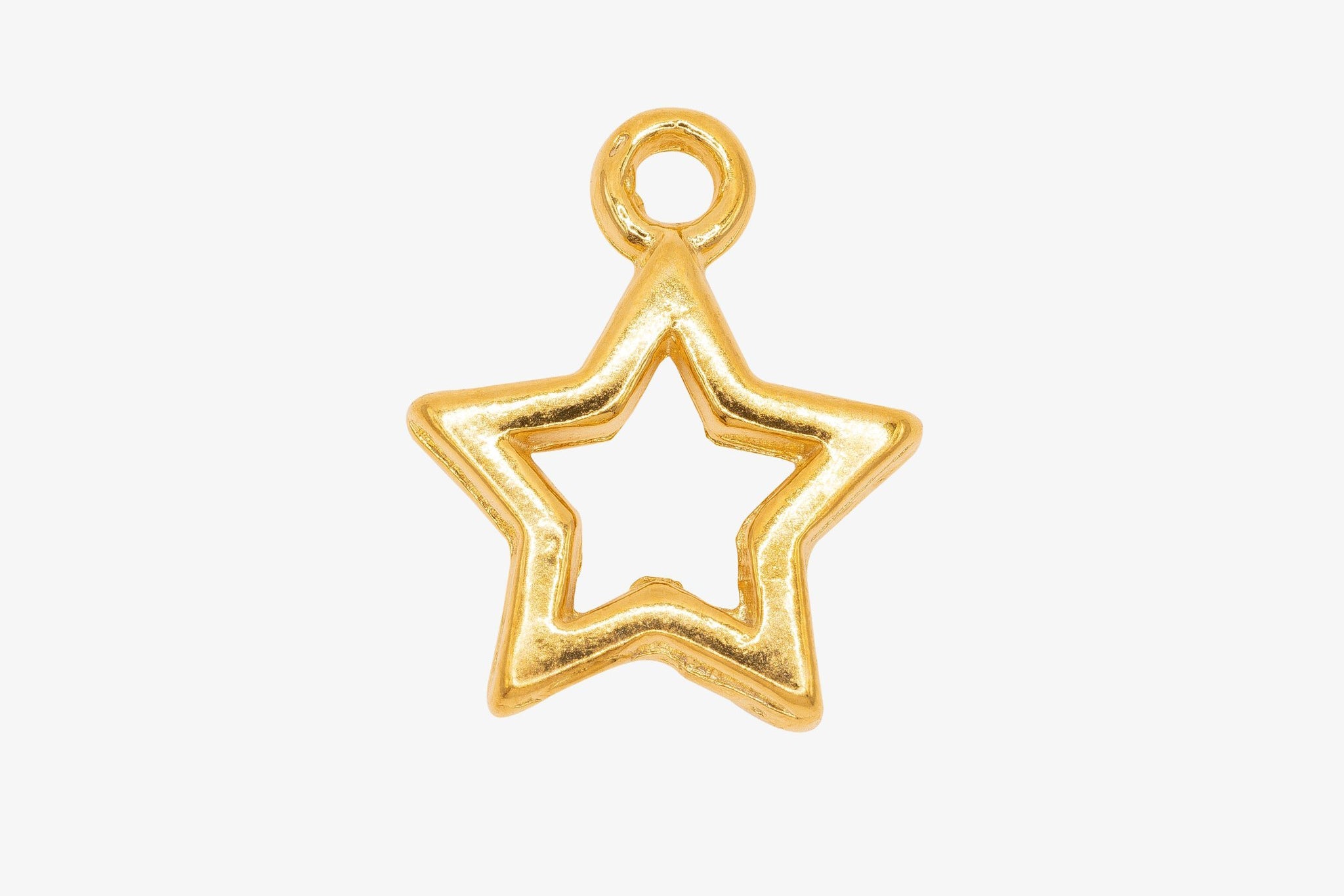 Star Cutout Charm Wholesale 14K Gold, Solid 14K Gold, G61 - HarperCrown