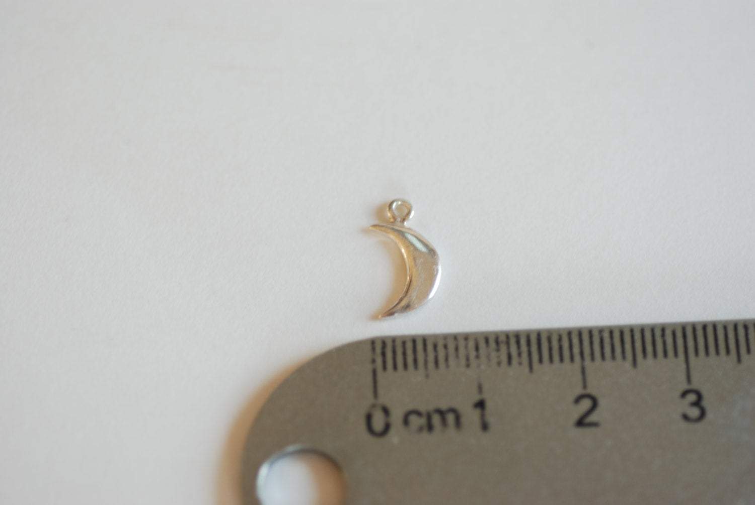 Sterling Silver Crescent Moon- 2 pcs Small Silver crescent moon, sterling silver moon, Silver or Gold Half moon charms, 24 - HarperCrown