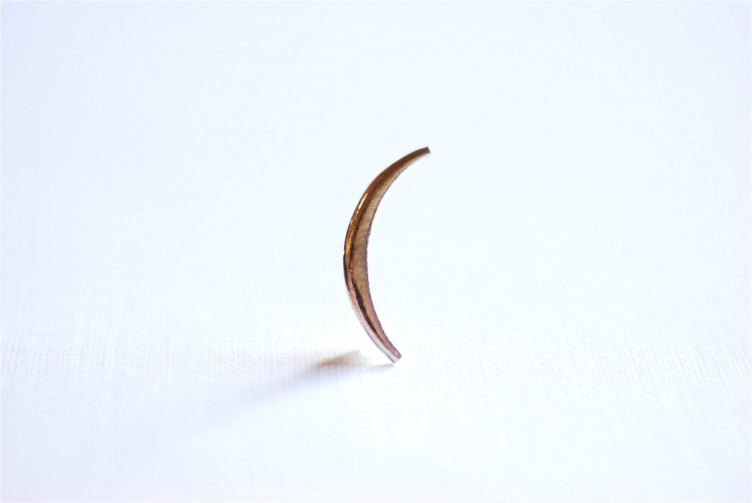 Sterling Silver Crescent Moon Charm- 925 Silver thin half moon pendant, sterling silver half moon, silver moon charm pendant, tusk, horn,285 - HarperCrown