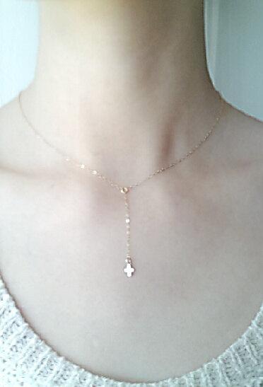 Sterling Silver Cross Rosary,Cross Necklace,Cross Rosary,Communion Gift,Dainty Rosary,Cross Pendant,Communion Jewelry,Minimalist Cross - HarperCrown