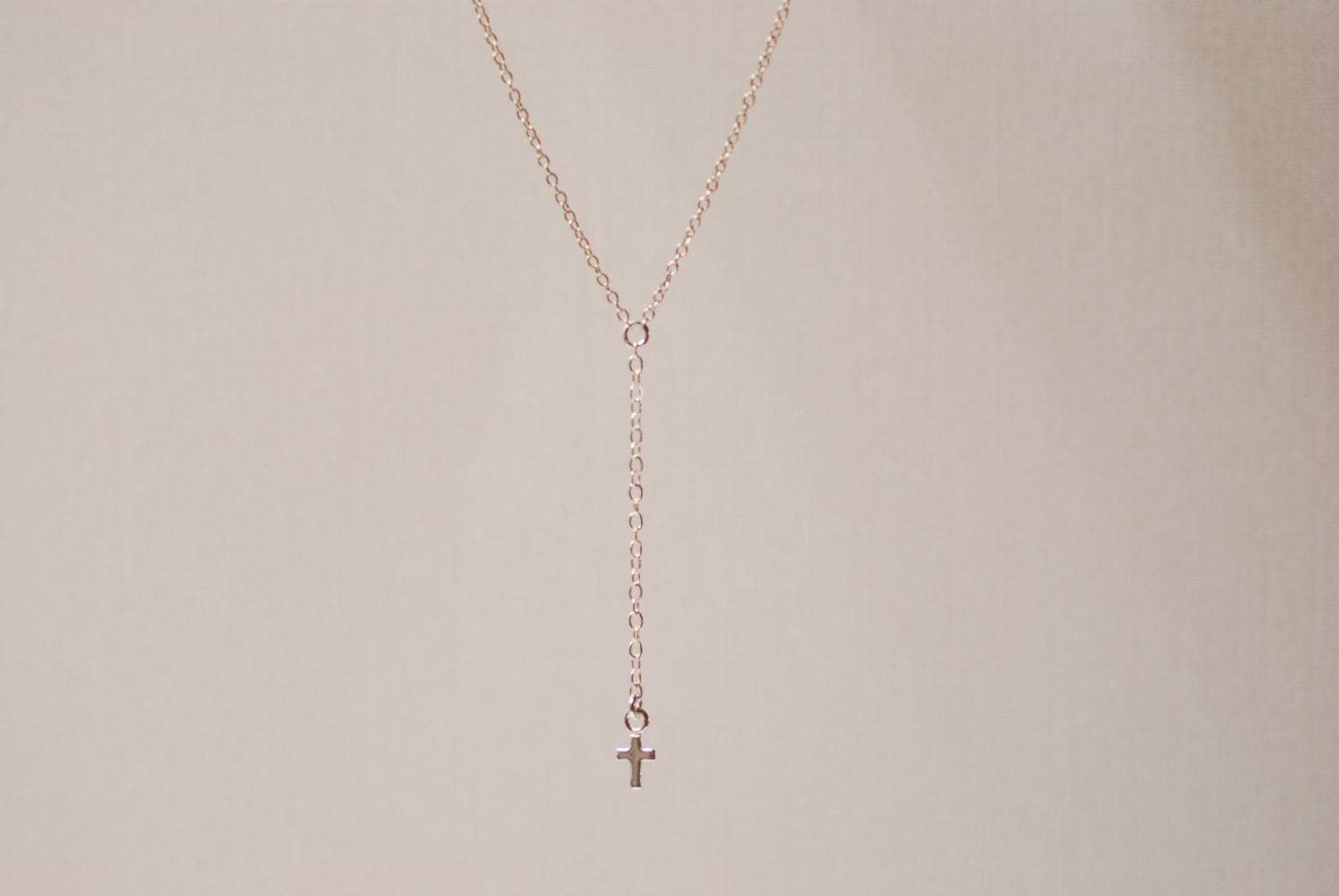 Sterling Silver Cross Rosary,Cross Necklace,Cross Rosary,Communion Gift,Dainty Rosary,Cross Pendant,Communion Jewelry,Minimalist Cross - HarperCrown