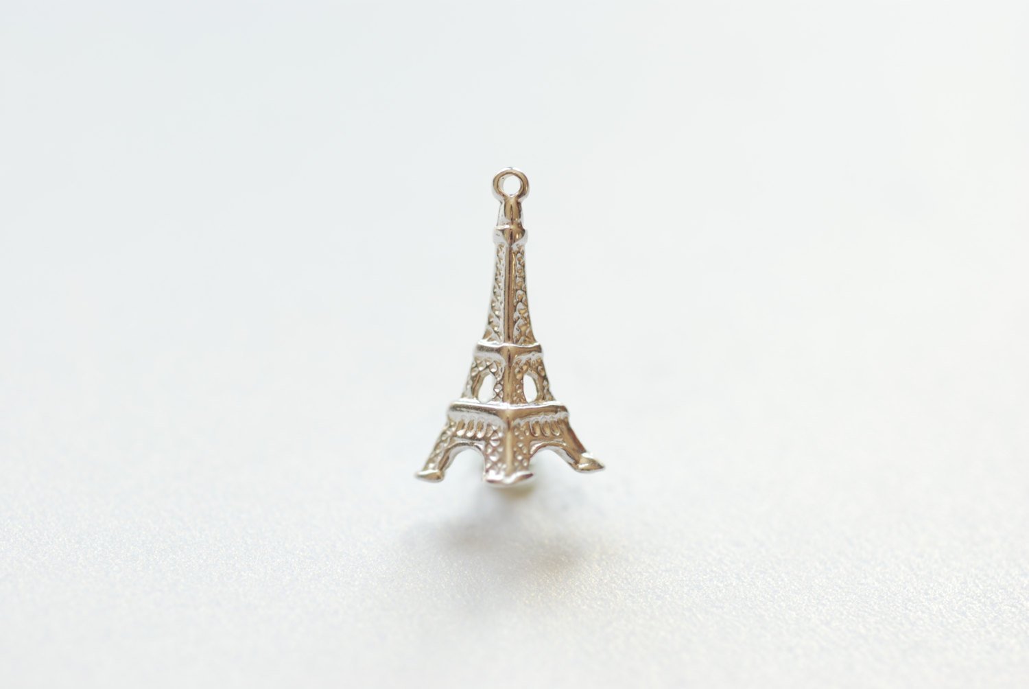 Sterling Silver Eiffel Tower - 925 Silver Eiffel Tower Charm, Eiffel Tower Pendant, Paris Charm, Paris Pendant, France Charm, France Pendant - HarperCrown