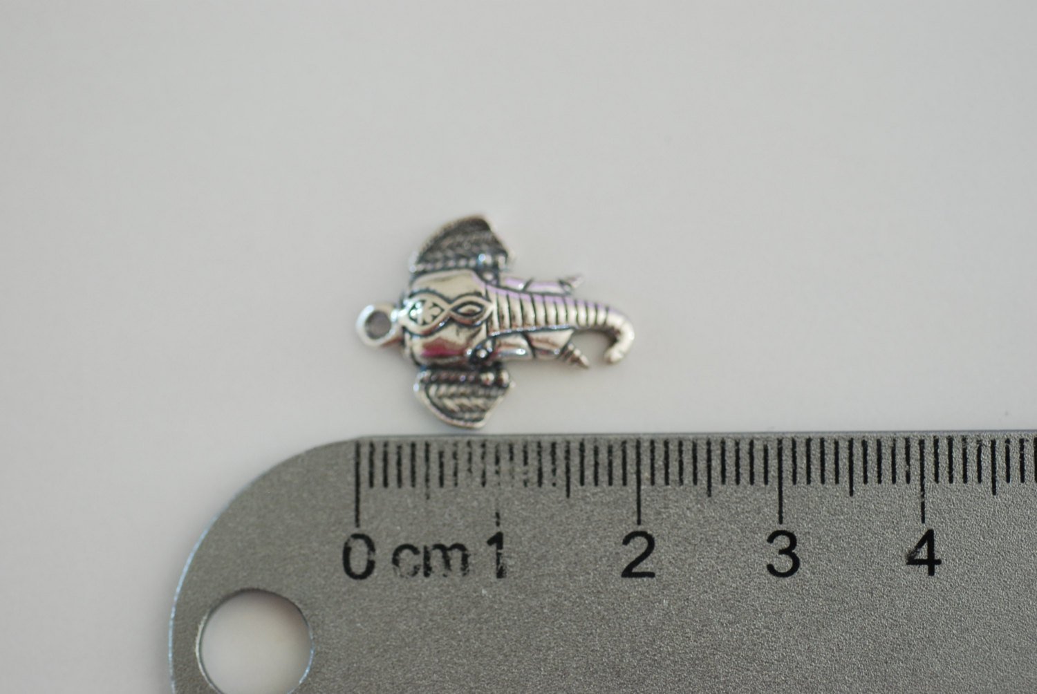 Sterling Silver Elephant Head Charm - 925 sterling silver, animal pendant, lucky elephant charm, Silver Small Elephant Pendant, Safari, 139 - HarperCrown