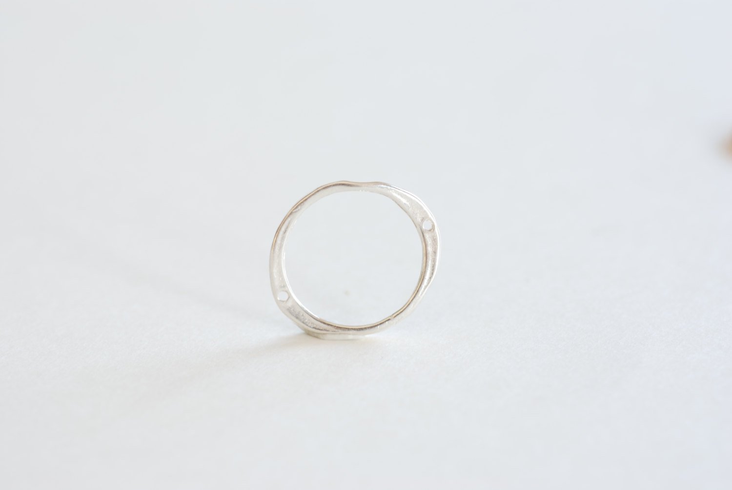 Sterling Silver Eternity Round Circle Connector -sterling silver ring circle, vermeil gold oval connector, Sterling Silver Ring Connector,33 - HarperCrown