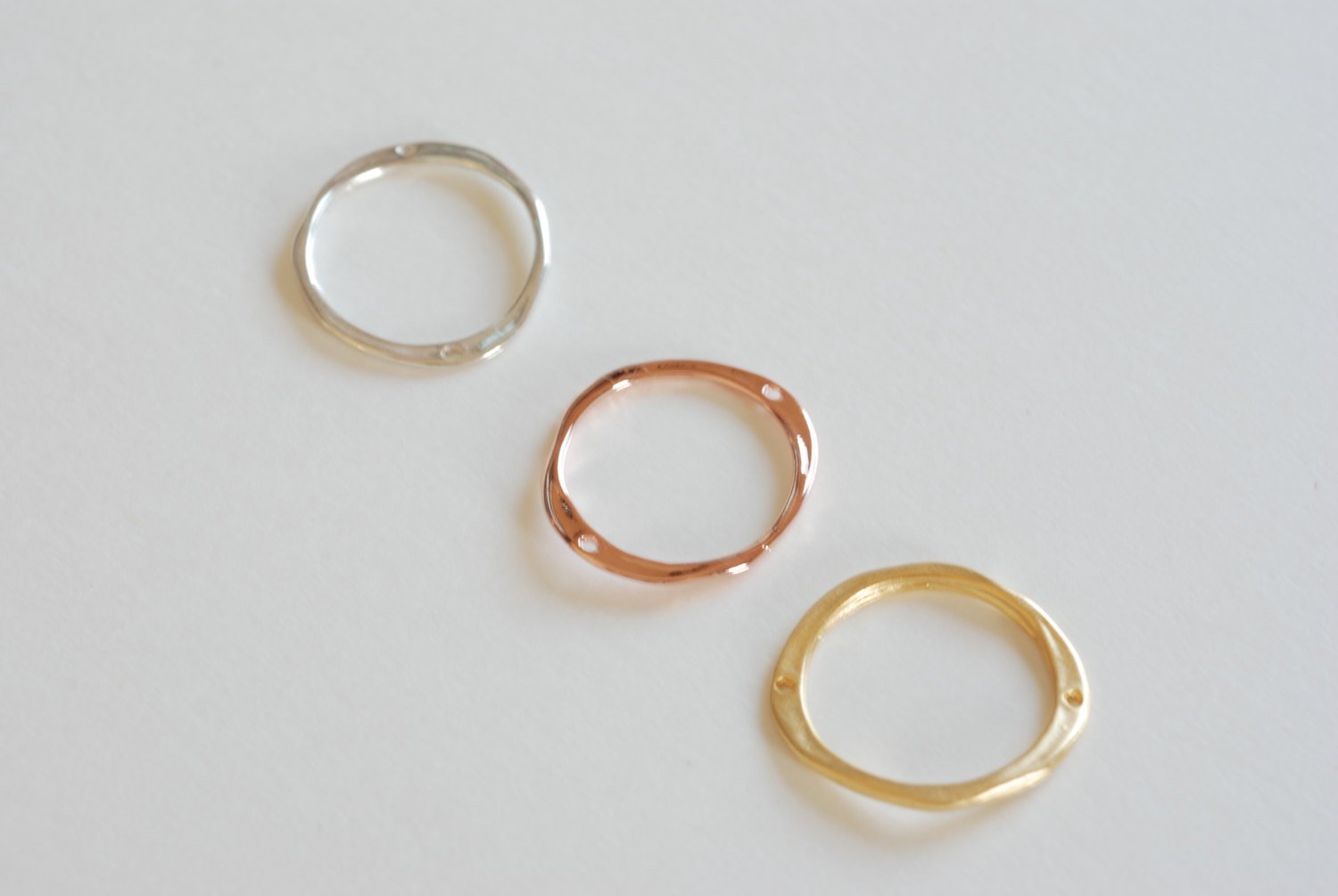 Sterling Silver Eternity Round Circle Connector -sterling silver ring circle, vermeil gold oval connector, Sterling Silver Ring Connector,33 - HarperCrown