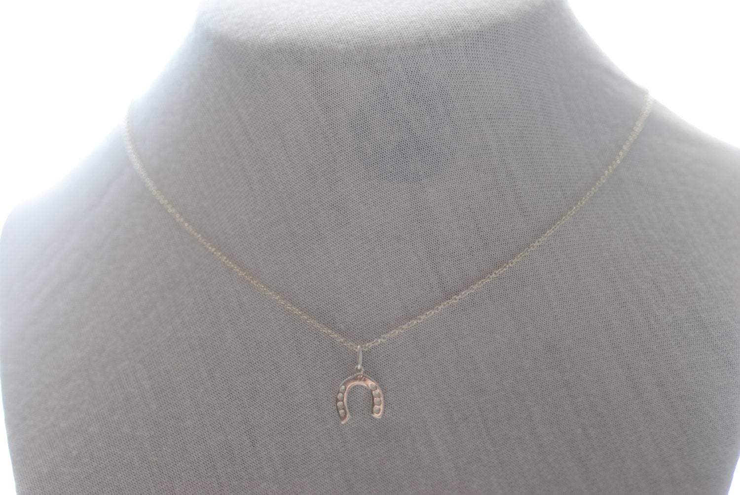 Sterling Silver Horseshoe Necklace, Simple Horseshoe Necklace, Minimalist Horseshoe, Equestrian Necklace, Dainty Horseshoe, Lucky Horseshoe - HarperCrown