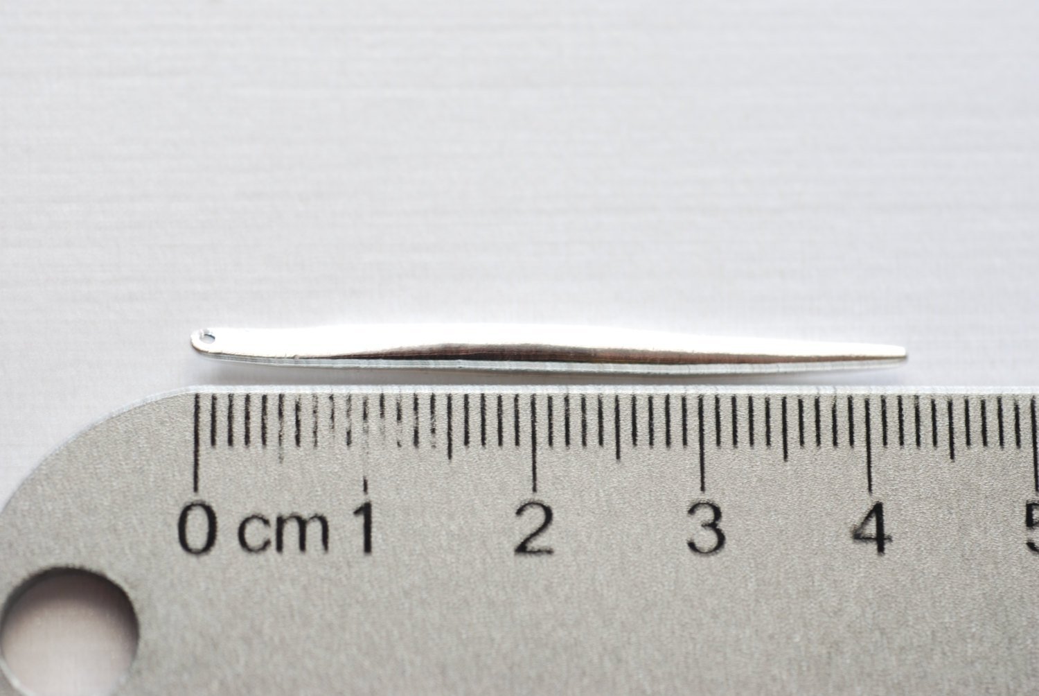 Sterling Silver Medium Skinny Thin Needle- Silver Spike Needle Dagger, Silver Spike Pendant, Silver Needle Pendant, Wholesale Findings, 11 - HarperCrown