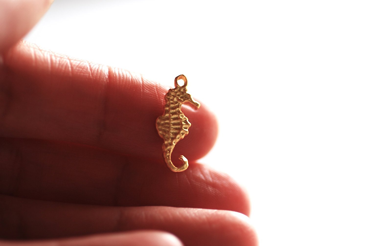 Sterling Silver Seahorse Charm- 925 Sterling Silver Seahorse, Silver Sea life Charm, Silver Sea creature charm, gold plated charms, 142 - HarperCrown