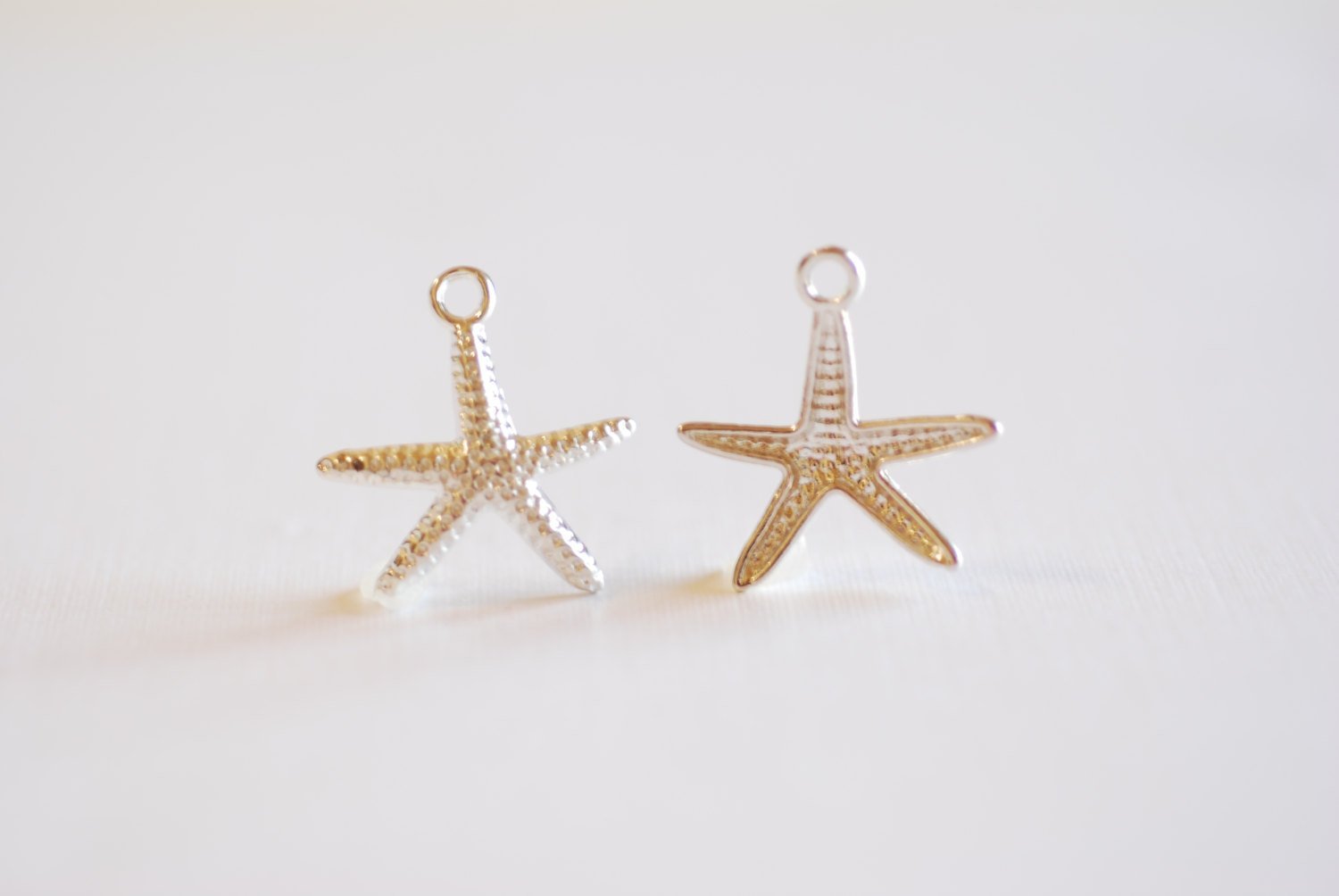 Sterling Silver Starfish Charm Pendant- 925 Sterling Silver Fish Charm, Silver Starfish, Silver Starfish Charm, Silver Star Charm, 231 - HarperCrown