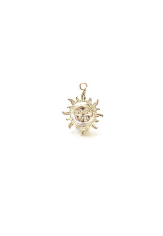 Sterling Silver Sunshine Charm - 925 Sterling Silver Charm, Sun with rays pendant, Silver Sun Charm, Sterling Silver Sun Pendant, 159 - HarperCrown