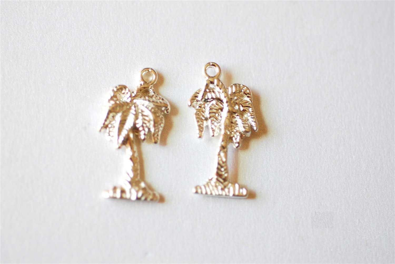 Sterling Silver Tropical Palm Tree Charm Pendant- 925 Sterling Silver Tree, Silver Coconut Tree, Silver Pine Tree Charm, Hawaiian, 237 - HarperCrown