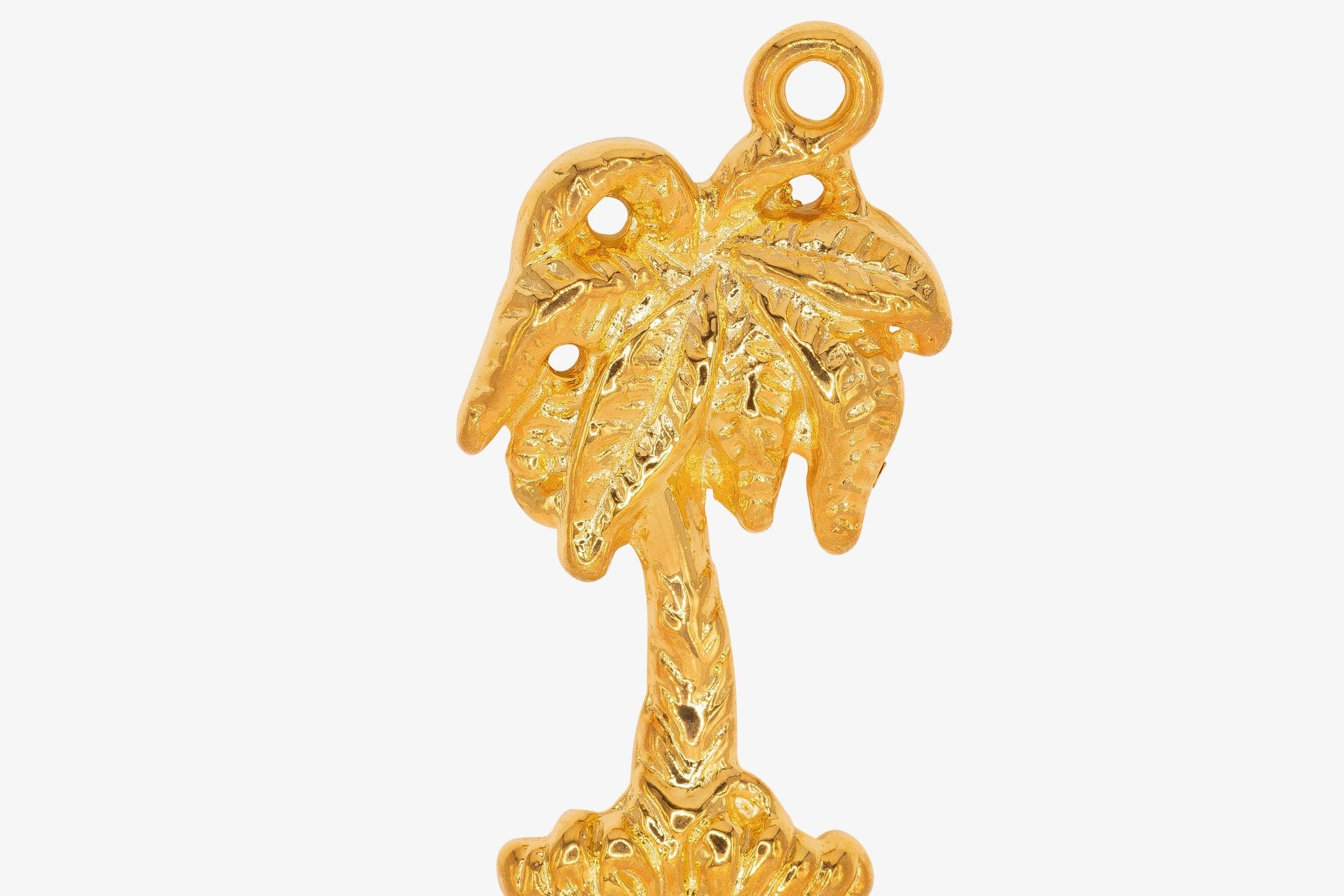 Tropical Palm Tree Charm Wholesale 14K Gold, Solid 14K Gold, G237 - HarperCrown