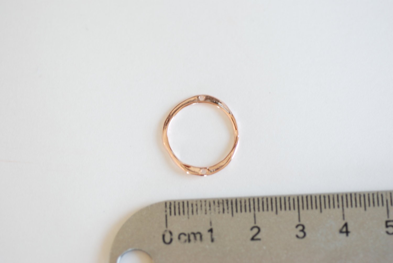 Vermeil Rose Gold Eternity Circle Vermeil Connector - 18k gold plated over sterling silver ring circle, vermeil gold oval connector, 33 - HarperCrown