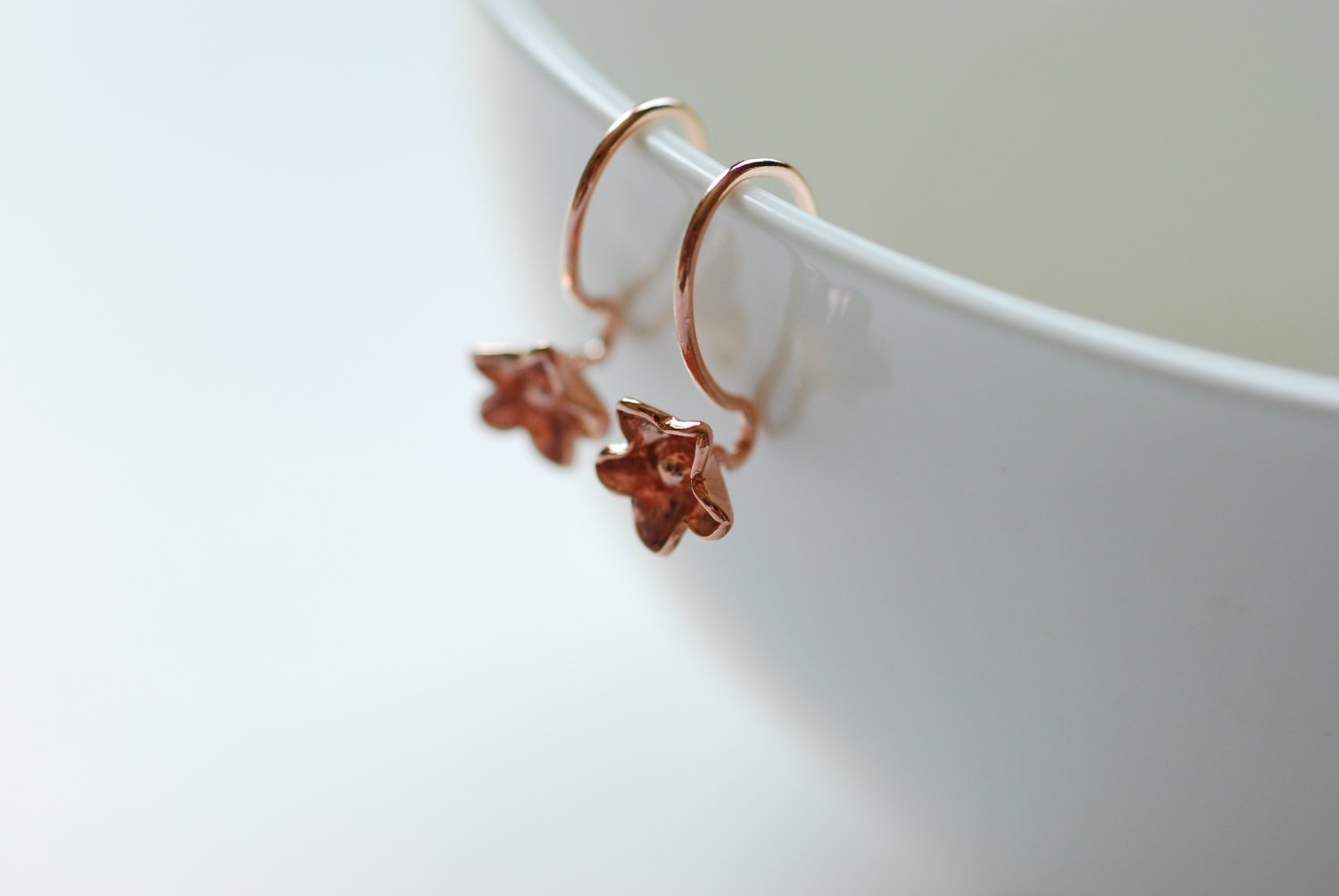 Vermeil Rose Gold Flower Earring finding - 18k gold plated over Sterling Silver, Gold flower earrings, Gold earring finding, Gold Earrings - HarperCrown