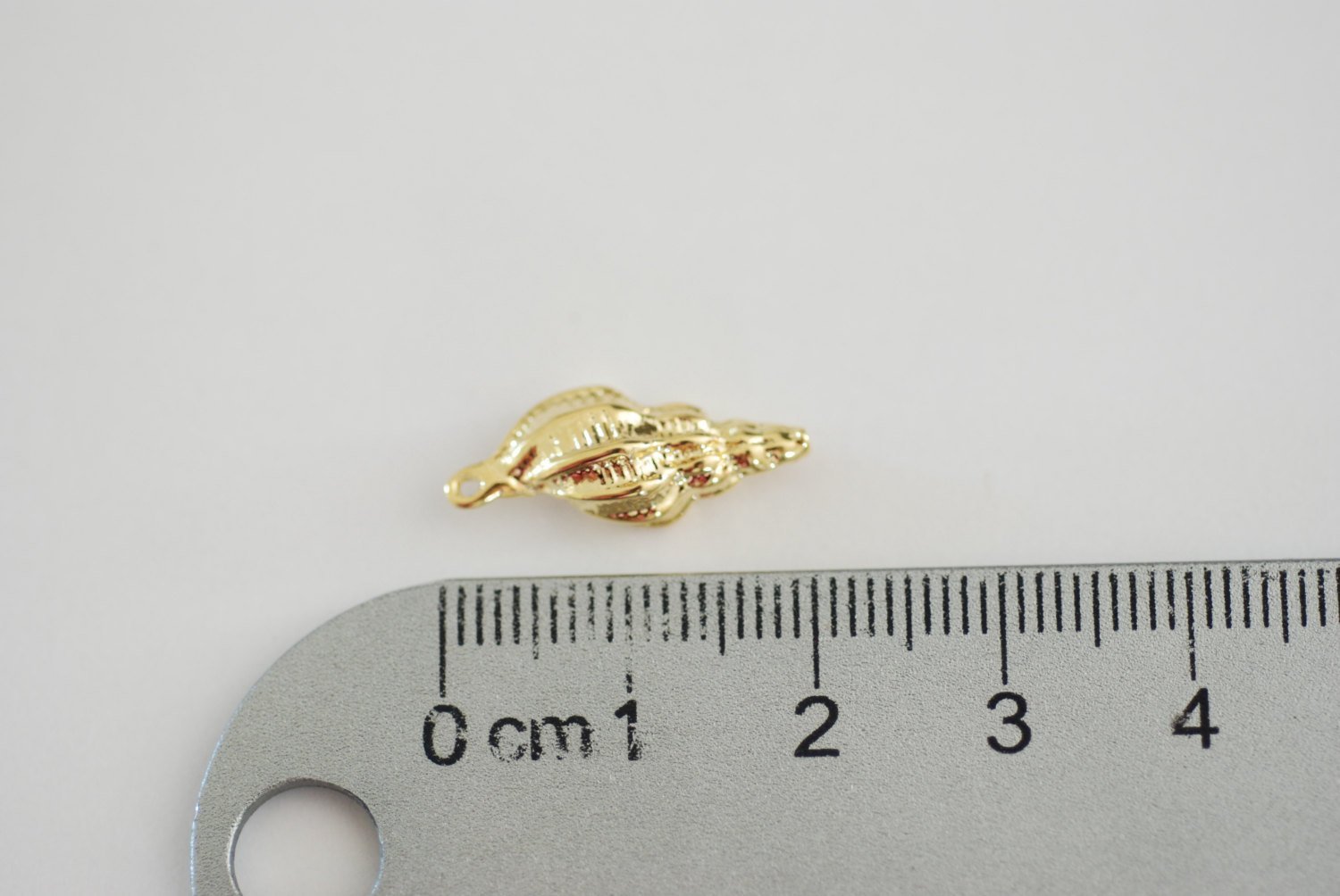 Vermeil Sea Shell Charm - 18k gold over sterling silver sea life shell charm or Pendant, Vermeil Gold Sea shell Conch Shell Charm Pendant - HarperCrown