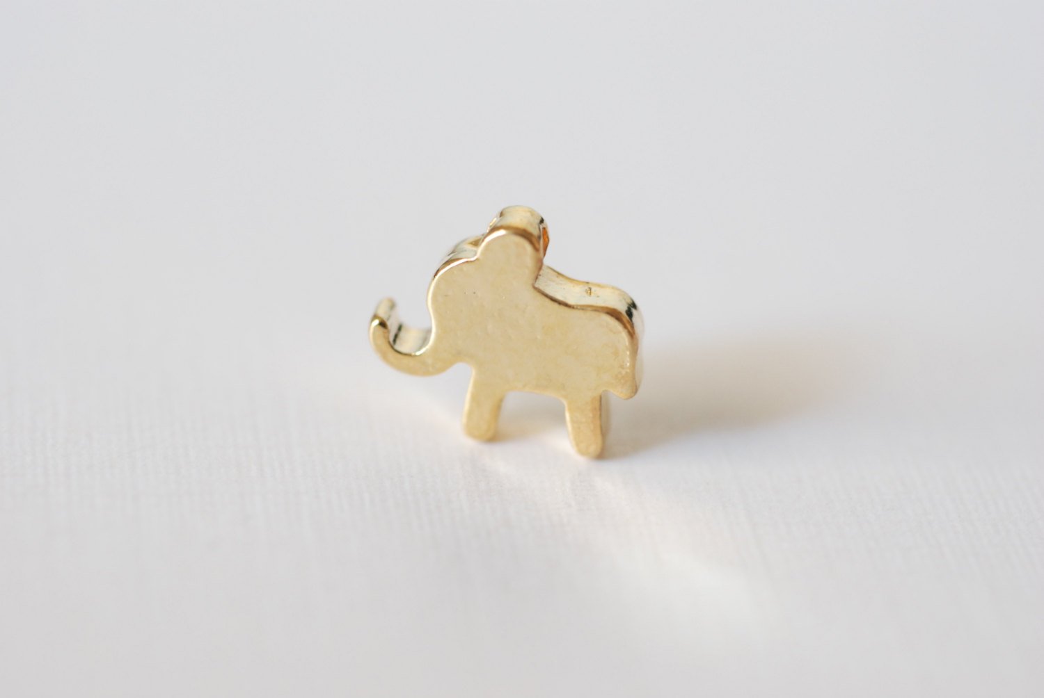 Vermeil Shiny Gold Elephant Charm- 18k gold plated over sterling silver, Elephant Pendant Charm, Vermeil Gold Elephant Bead, Beads, 100 - HarperCrown