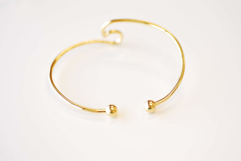 Set of Three Gold Brass Bangles, 18K Gold Filled Bracelet Thin Gold Bangle  BG-2 | eBay