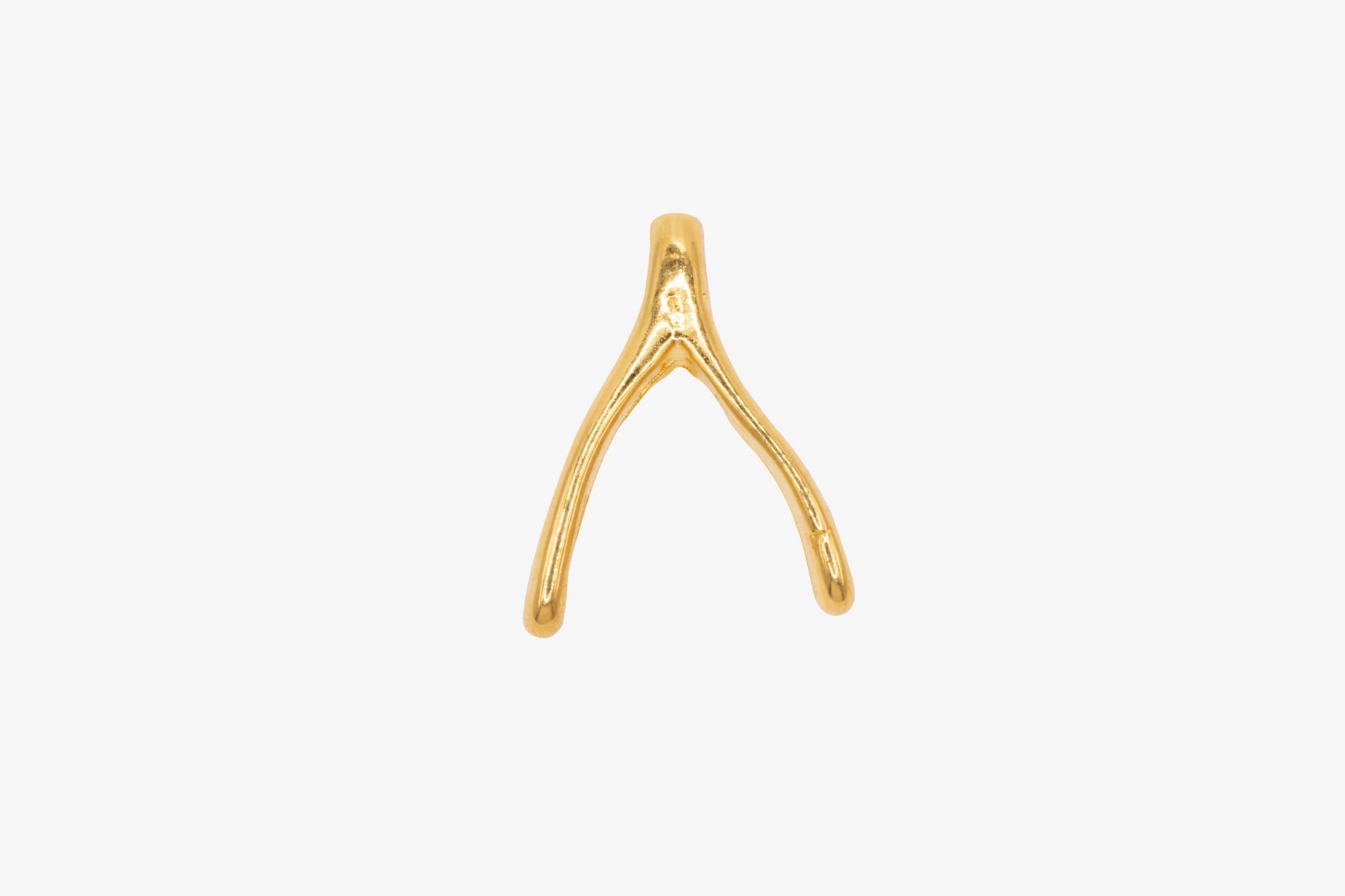 Whishbone Charm 14K Gold - HarperCrown