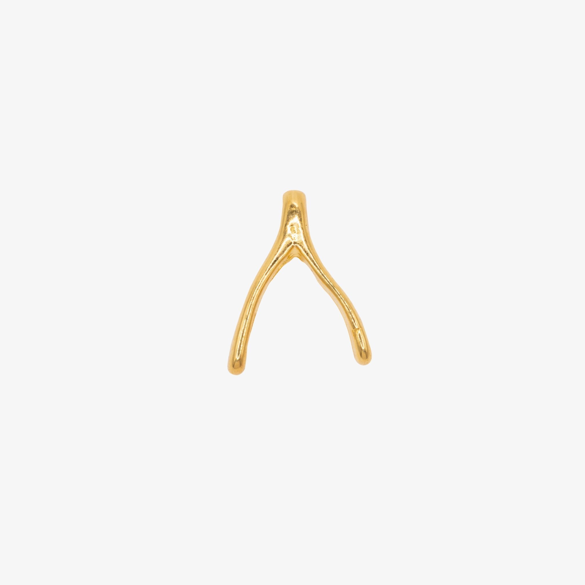 Whishbone Charm 14K Gold - HarperCrown