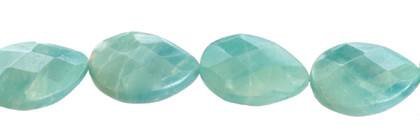 Wholesale Amazonite Bead Drop Pear Shape Faceted Gemstones 18-30mm - HarperCrown