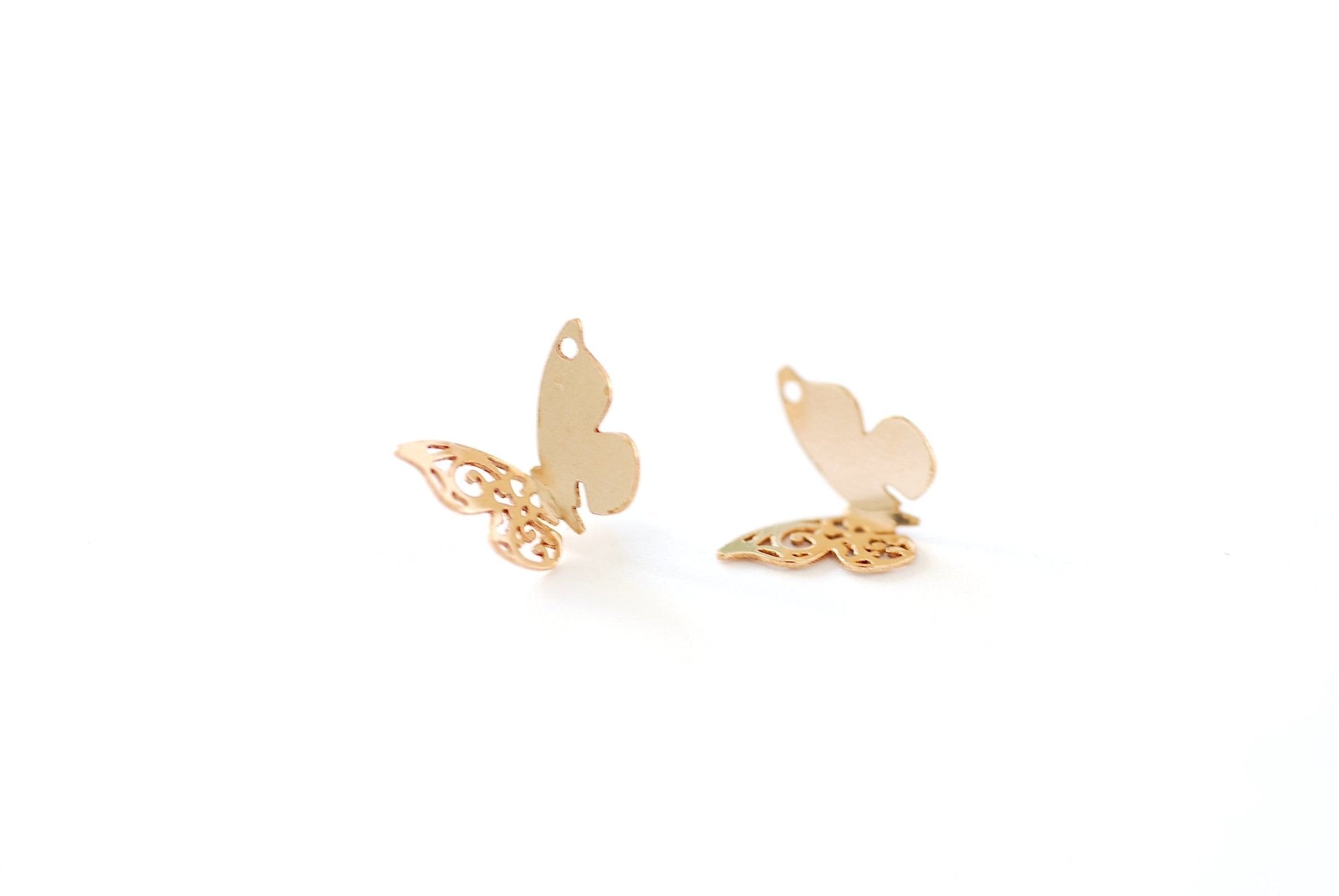 Wholesale Gold Filled Butterly Charm l Gold Filled Butterfly Insect Drop Charm Permanent Jewelry l SEACH37 - HarperCrown