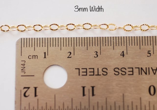 Wholesale Gold Filled Starburst Diamond Cut Chain l 3mm or 4mm Diamond Cut Sunburst Gold Filled Sterling Silver Chain Permanent Jewelry - HarperCrown