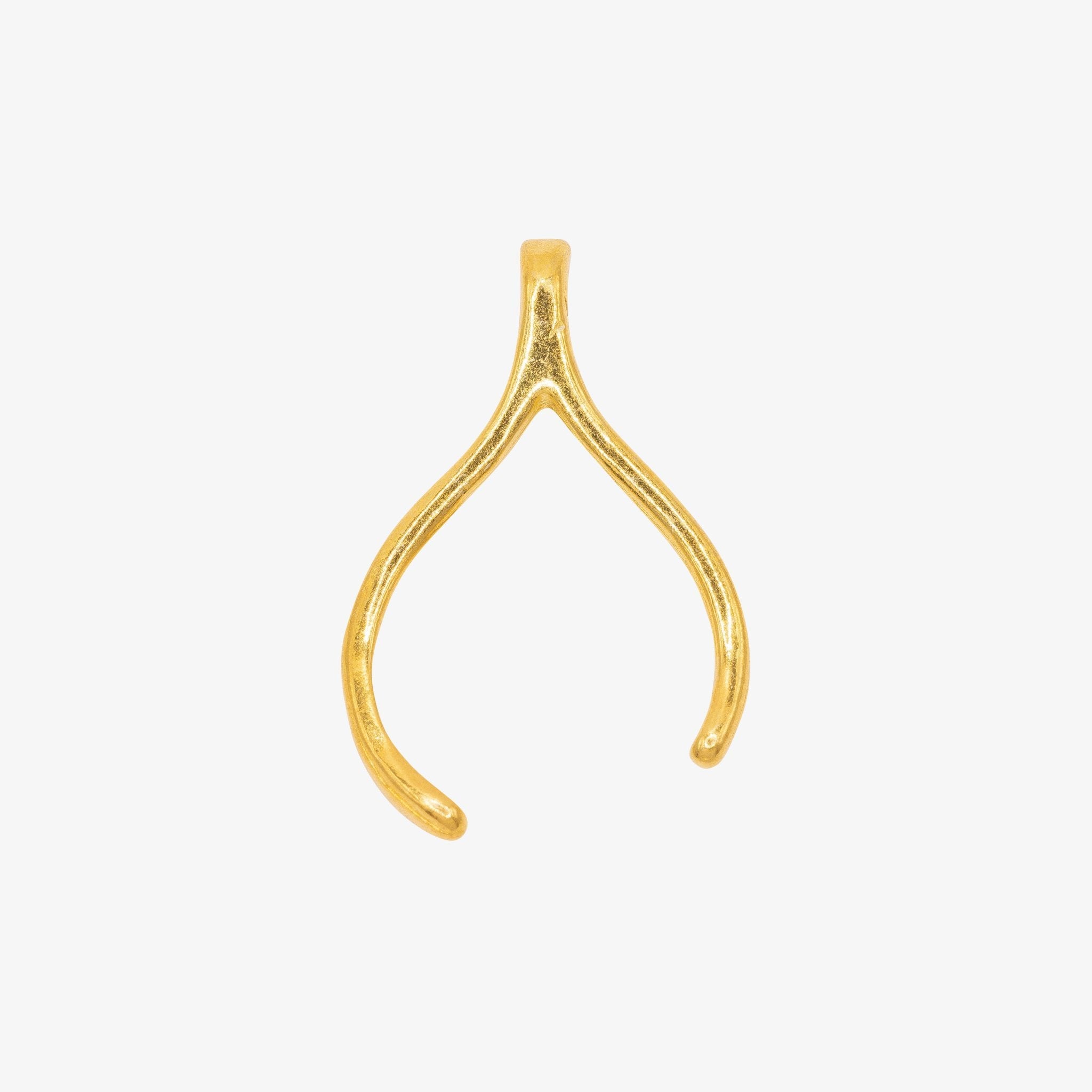 Wishbone Charm 14K Gold, 320G - HarperCrown