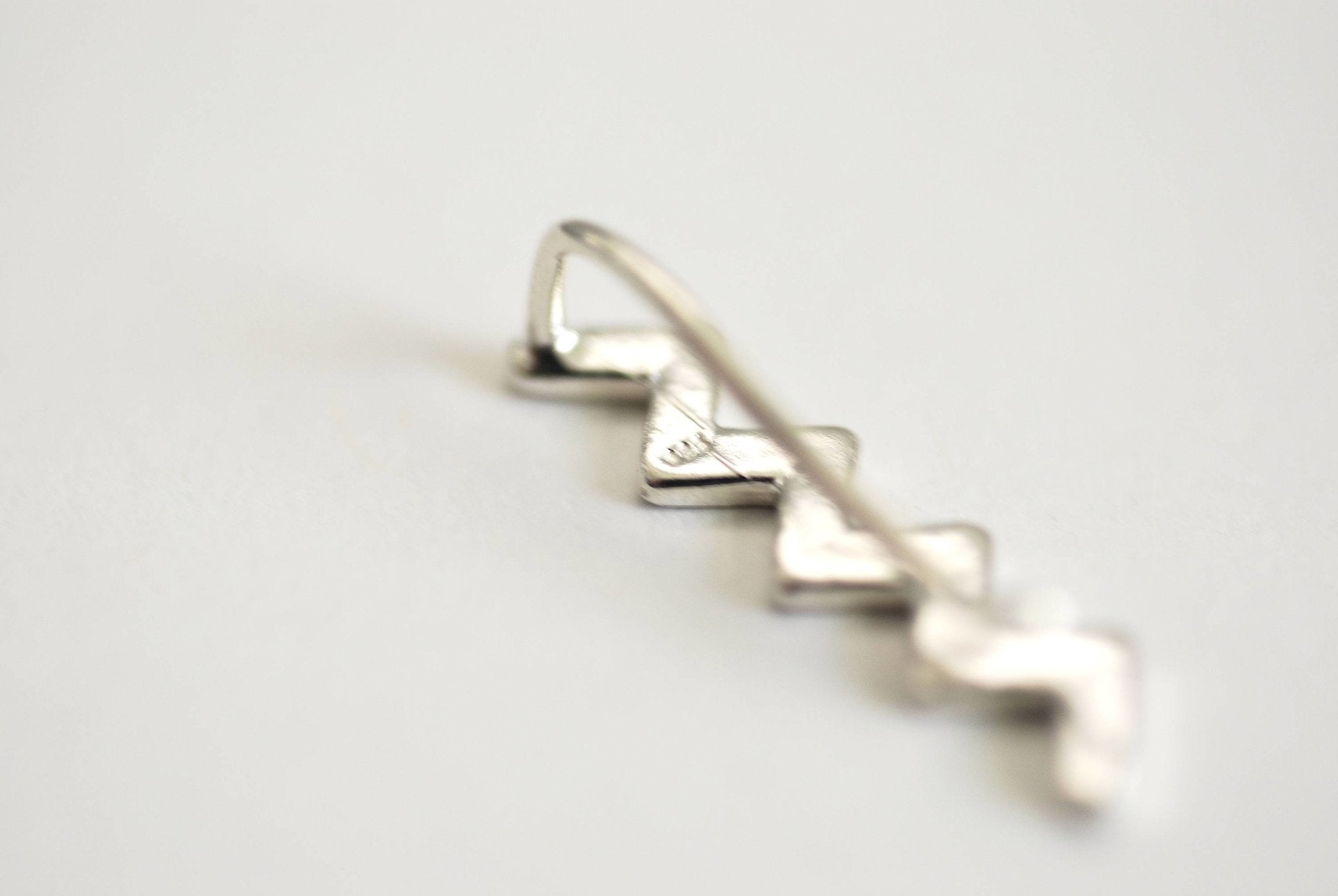 Zig zag Ear Crawlers- Sterling Silver Wave Ear Crawlers Climbers, Chevron Ear Climbers, Snake Ear Climber, Ear Jackets, Geometric earrings - HarperCrown